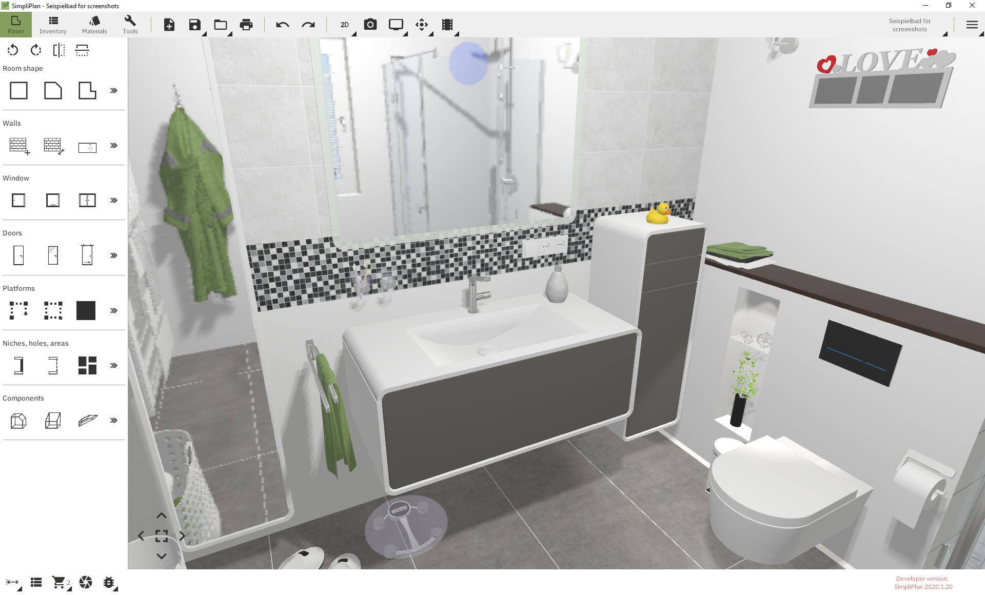 screenshot of M3B Badplaner